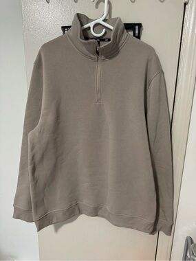 Leg3nd Men's Taupe Half-Zip Pullover Sweater